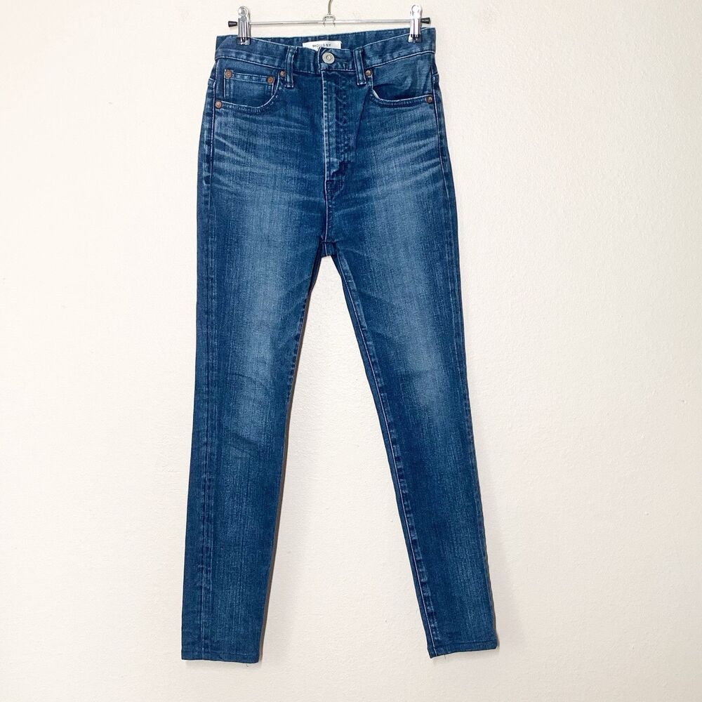Moussy Vintage Rebirth Willow Jeans 25 x 26 Short Skinny High Waist Medium Blue
